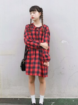 「OLDMICKEY （オールドミッキー）のアイテム（ワンピース/ドレス）」を使った、oldmickey_jpさん（レディース・162cm）の秋コーディネート