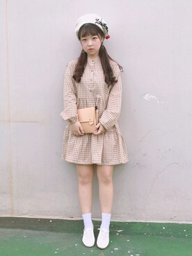 「OLDMICKEY （オールドミッキー）のアイテム（ワンピース/ドレス）」を使った、oldmickey_jpさん（レディース・162cm）の秋コーディネート