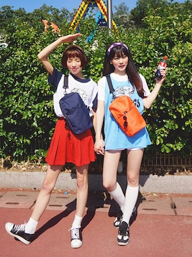 「OLDMICKEY （オールドミッキー）のアイテム（バッグ）」を使った、oldmickey_jpさん（レディース・162cm）の秋コーディネート