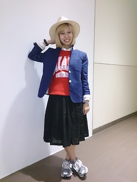 「ハイテクスニーカー」｜まるやま、まさん（レディース・150cm・20代）の春コーディネート