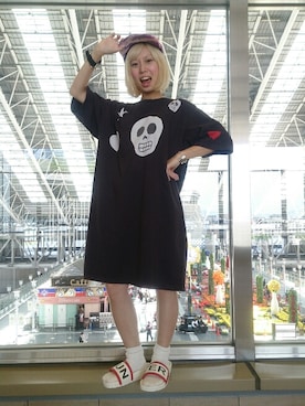「スター」｜「アイテム（ワンピース/ドレス）」を使った、まるやま、まさん（レディース・150cm）の春コーディネート