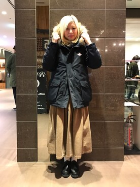 「金髪」｜「アイテム（ダウンジャケット/コート）」を使った、まるやま、まさん（レディース・150cm）の秋コーディネート