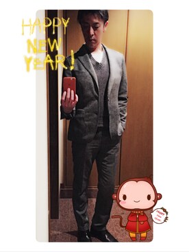 「Abercrombie&Fitch（アバークロンビーアンドフィッチ）のアイテム（ニット/セーター）」を使った、cullinanさん（メンズ・174cm）の冬コーディネート