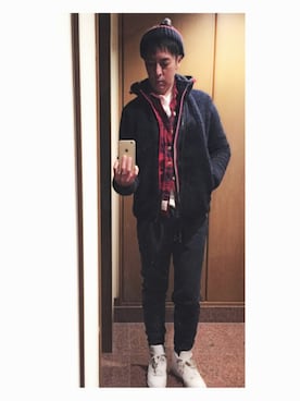 「Abercrombie&Fitch（アバークロンビーアンドフィッチ）のアイテム（その他アウター）」を使った、cullinanさん（メンズ・174cm）の冬コーディネート