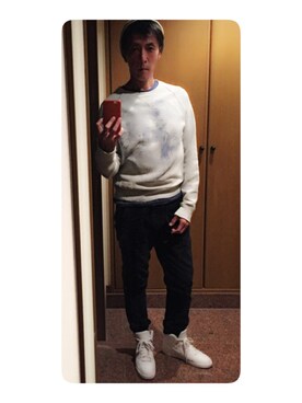 「Abercrombie&Fitch（アバークロンビーアンドフィッチ）のアイテム（スウェット）」を使った、cullinanさん（メンズ・174cm）の秋コーディネート