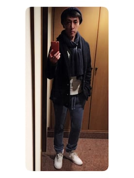 「Abercrombie&Fitch（アバークロンビーアンドフィッチ）のアイテム（スウェット）」を使った、cullinanさん（メンズ・174cm）の冬コーディネート