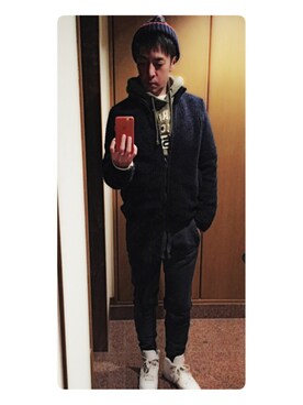 「Abercrombie&Fitch（アバークロンビーアンドフィッチ）のアイテム（その他アウター）」を使った、cullinanさん（メンズ・174cm）の冬コーディネート