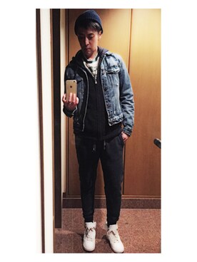 「ジージャン」｜「アイテム（その他アウター）」を使った、cullinanさん（メンズ・174cm）の春コーディネート