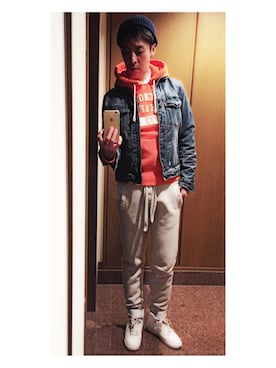 「Abercrombie&Fitch（アバークロンビーアンドフィッチ）のアイテム（その他アウター）」を使った、cullinanさん（メンズ・174cm）の春コーディネート
