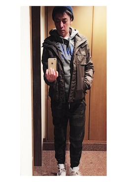 「Abercrombie&Fitch（アバークロンビーアンドフィッチ）のアイテム（ナイロンジャケット）」を使った、cullinanさん（メンズ・174cm）の春コーディネート