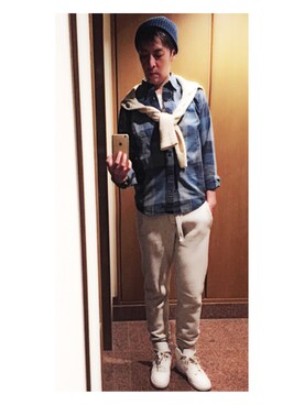 「Abercrombie&Fitch（アバークロンビーアンドフィッチ）のアイテム（ニット/セーター）」を使った、cullinanさん（メンズ・174cm）の春コーディネート