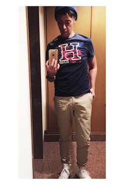 「Abercrombie&Fitch（アバークロンビーアンドフィッチ）のアイテム（チノパンツ）」を使った、cullinanさん（メンズ・174cm）の秋コーディネート