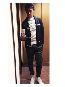 「Abercrombie&Fitch（アバークロンビーアンドフィッチ）のアイテム（スウェット）」を使った、cullinanさん（メンズ・174cm）の秋コーディネート