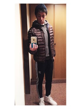 「Abercrombie&Fitch（アバークロンビーアンドフィッチ）のアイテム（ダウンジャケット/コート）」を使った、cullinanさん（メンズ・174cm）の冬コーディネート