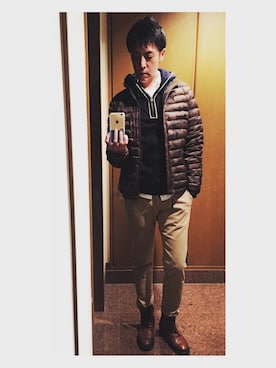「Abercrombie&Fitch（アバークロンビーアンドフィッチ）のアイテム（ダウンジャケット/コート）」を使った、cullinanさん（メンズ・174cm）の冬コーディネート