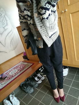 「カウチン」｜うまさんさん（レディース・155cm）の秋コーディネート