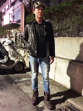 「Subcrew（サブクルー）のアイテム」を使った、阿倫さん（メンズ・175cm）の冬コーディネート