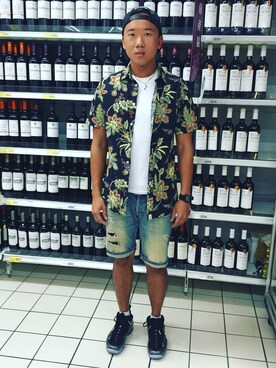 「ALTAMONT（オルタモント）のアイテム」を使った、阿倫さん（メンズ・175cm）の夏コーディネート