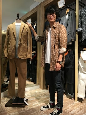 「GGD（ジージーディー）のアイテム」を使った、HVCみのお店さん（メンズ・168cm）の夏コーディネート