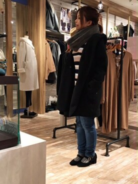 「HVC（エイチブイシー）のアイテム（その他アウター）」を使った、HVCみのお店さん（レディース・156cm）の冬コーディネート