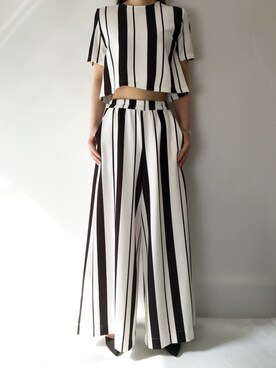 「アイテム（セットアップ、ホワイト系）」を使った、soeur-shizukaさん（レディース・165cm）の春コーディネート