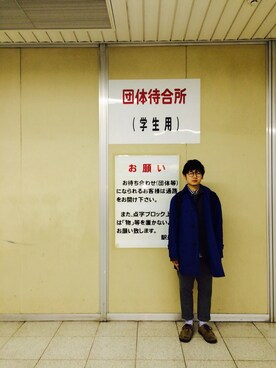 「soe（ソーイ）のアイテム（その他トップス）」を使った、naoさん（メンズ・166cm）の冬コーディネート
