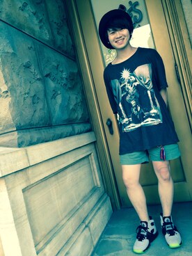 「SUNSEA（サンシー）のアイテム（ハンチング/ベレー帽）」を使った、naoさん（メンズ・166cm）の春コーディネート