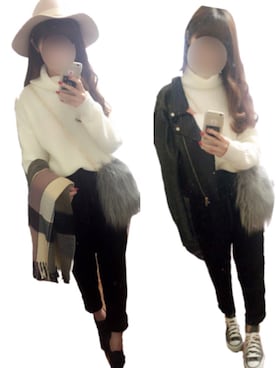 「Dosch（ドスチ）のアイテム（ニット/セーター）」を使った、y♥︎さん（レディース・154cm）の冬コーディネート
