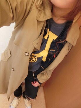 「Ungrid（アングリッド）の 【Casual】ｳﾞｨﾝﾃｰｼﾞGｼﾞｬﾝ （デニムジャケット）」を使った、ゆりぴさん（レディース・160cm）の冬コーディネート