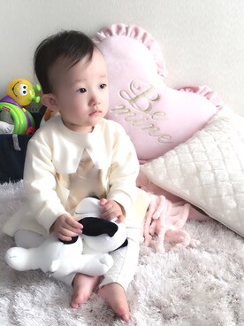 「SNOOPY（スヌーピー）のアイテム（雑貨/ホビー）」を使った、★airi.ss★♡♡さん（キッズ・80cm）の秋コーディネート