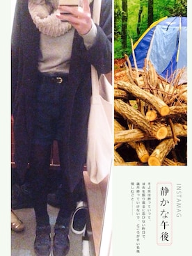 「カシミヤ」｜えみなさん（レディース・157cm）の冬コーディネート