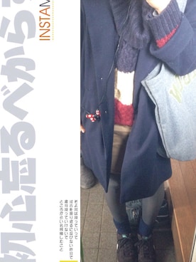 「Ray Cassin」｜「アイテム（チェスターコート）」を使った、えみなさん（レディース・157cm）の冬コーディネート