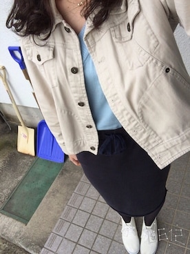 「3rd by VANQUISH（サードバイヴァンキッシュ）のアイテム（スカート）」を使った、えみなさん（レディース・157cm）の春コーディネート
