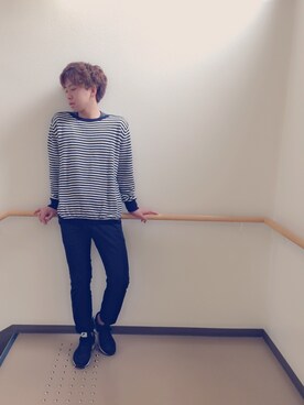「SHIPS JET BLUE（シップスジェットブルー）のアイテム（チノパンツ）」を使った、homme  HaYaKaWaさん（メンズ・174cm）の春コーディネート
