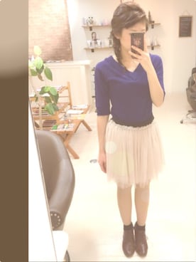 「archives（アルシーヴ）のアイテム（ブーティ）」を使った、いく♡さん（レディース・153cm）の秋コーディネート