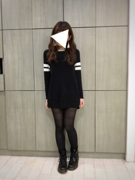 「大ぶりピアス」｜「アイテム（シューズ）」を使った、いく♡さん（レディース・153cm）の冬コーディネート