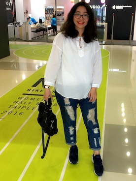 「Nike air huarache」｜CHENMINORIさん（レディース・167cm）の春コーディネート