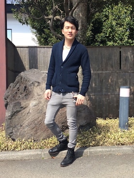 「無造作ヘア」｜Kさん（メンズ・177cm）の春コーディネート