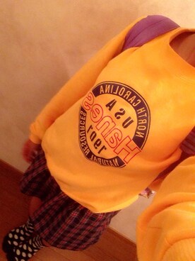 「school」｜「アイテム（スウェット）」を使った、haruさん（レディース・165cm）の秋コーディネート