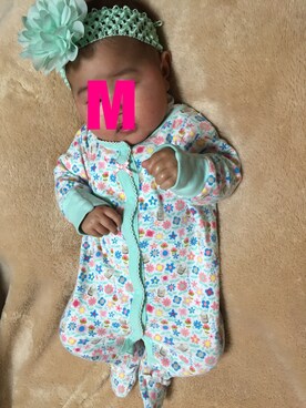 「next（next）のアイテム（ロンパース、グリーン系）」を使った、M/Ｋさん（キッズ）の冬コーディネート