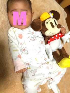 「next（next）のアイテム（ロンパース、ホワイト系）」を使った、M/Ｋさん（キッズ）の冬コーディネート