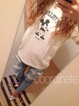 「MICKEYTシャツ」｜tomonyanさん（レディース・154cm）の夏コーディネート