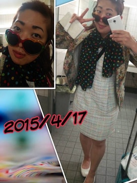 「lady」｜「アイテム（ジャケット/アウター）」を使った、宮崎鈴子さん（レディース・160cm）の春コーディネート
