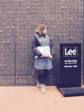 「Lee（リー）のアイテム（バッグ）」を使った、ayakaさん（レディース・156cm）の冬コーディネート
