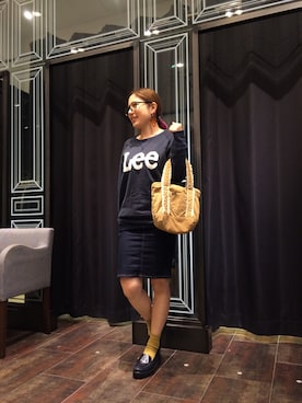 ayakaさんの「LEE LOGO PRINT SWEAT」を使ったコーディネート