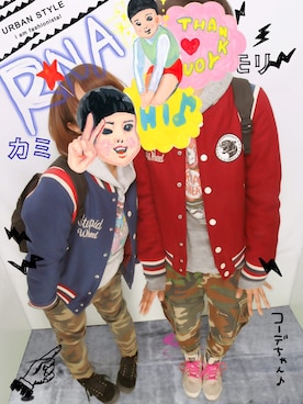 「RNA」｜「アイテム（スタジャン）」を使った、あさみさん（レディース・153cm）の秋コーディネート