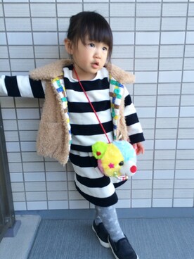 「おさんぽ」｜kiyoppuさん（キッズ・90cm）の秋コーディネート