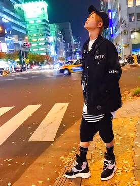 「MISBHV（ミスビヘイブ）のアイテム（デニムジャケット）」を使った、Club AIR  沢城 斗真さん（メンズ・175cm）の秋コーディネート