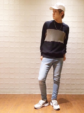 「AIVER（アイバー）のアイテム（スウェット）」を使った、ごー。さん（メンズ・176cm）の秋コーディネート
