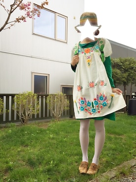 「COCUE（コキュ）のアイテム（バッグ）」を使った、ワンダーねこビールさん（レディース・162cm）の春コーディネート